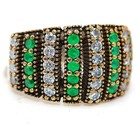 Ottoman 2CT Heat Treated Green Tourmaline 925 Sterling Silver Ring Sz 5 H1-8 — photo 2