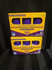 2pc Lot Heartburn Relief Treatment Delayed Release Capsules 42ct Each Exp 7/26