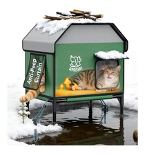 Apasiri Heated Outdoor Cat House for Winter: Insulated with Heating Pad