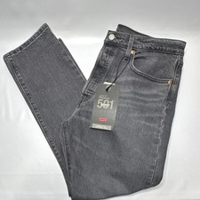 Levi's 501 Premium Men's Gray Dark Wash Skinny Fit Jeans Distressed 295020182