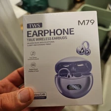 TWS True Wireless Earbuds M79 Digital 5.49 Bluetooth Purple Color Clip-On V5.49