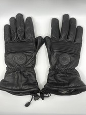 Men's Harley Leather Gortex Driving Biker Motorcycle Winter Gloves Sz M READ