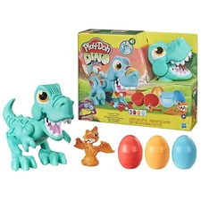 Crunching T Rex Toy with Sounds Play Doh Eggs and Pterodactyl for Kids 3 Plus