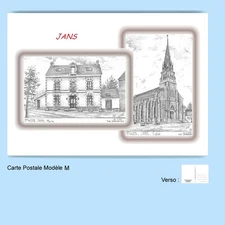 CP M 44214-378 POSTCARD 2 DRAWINGS 44 YEARS