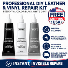 Advanced Leather Repair Kit Filler Vinyl DIY Car Seat Patch Sofa Rip Holes 20ml