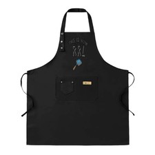 2 Pack Adjustable Bib Apron with Front Pocket  Side Pockets Stylish Paintbrush