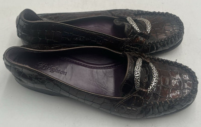 Brighton Women's Size 6.5 Medley Patent Croc Print Low Heeled Flat's