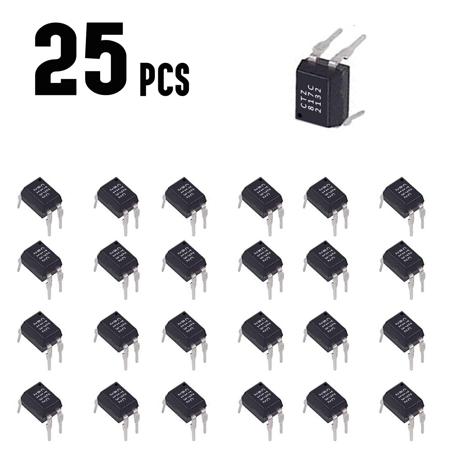 25x PC817C Optocoupler IC 4 Pin Mounting 2.54mm Pitch Original Dip Photocoupler