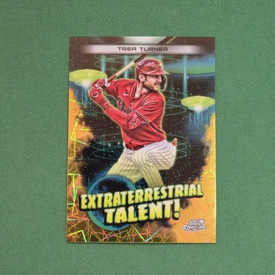 2023 Topps Cosmic Chrome Trea Turner Extraterrestrial Talent Gold #4/50 ET-21