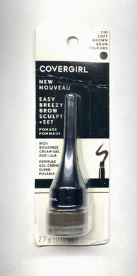 Covergirl Easy Breezy Brow Sculpt + Set Pomade 710 Soft Brown Buildable NEW