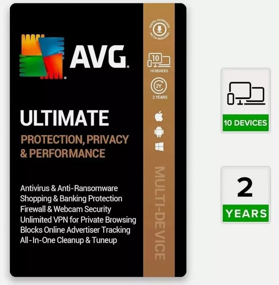 AVG Ultimate 2025 - 2 Years 10 Devices - Image 2 of 4