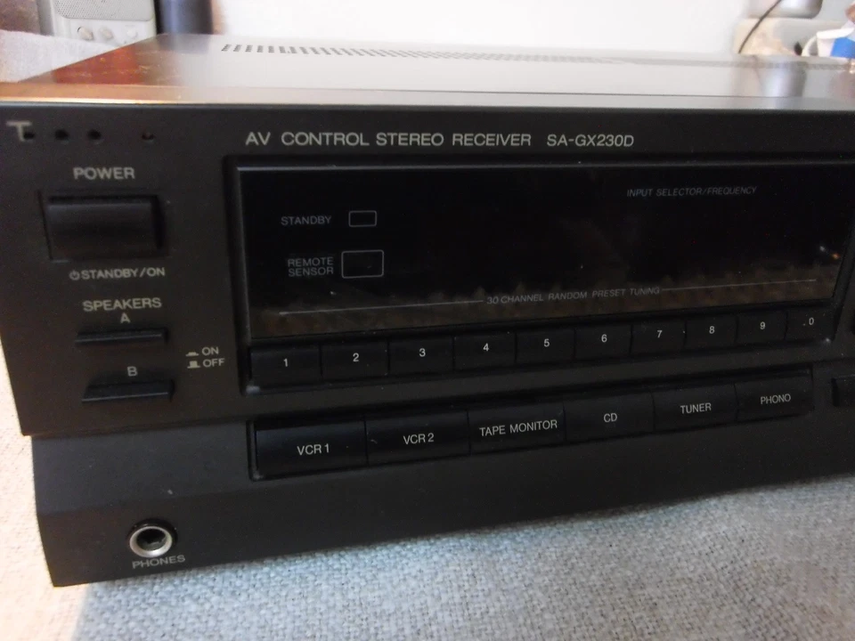 TECHNICS SA_GX 230D, 260 W, Stereo + AV RECEIVER- VERSTÄRKER, Funk. - Defekt!/69 - Bild 2 von 4