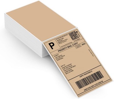 '' Direct Thermal Shipping Labels, Commercial Grade Permanent