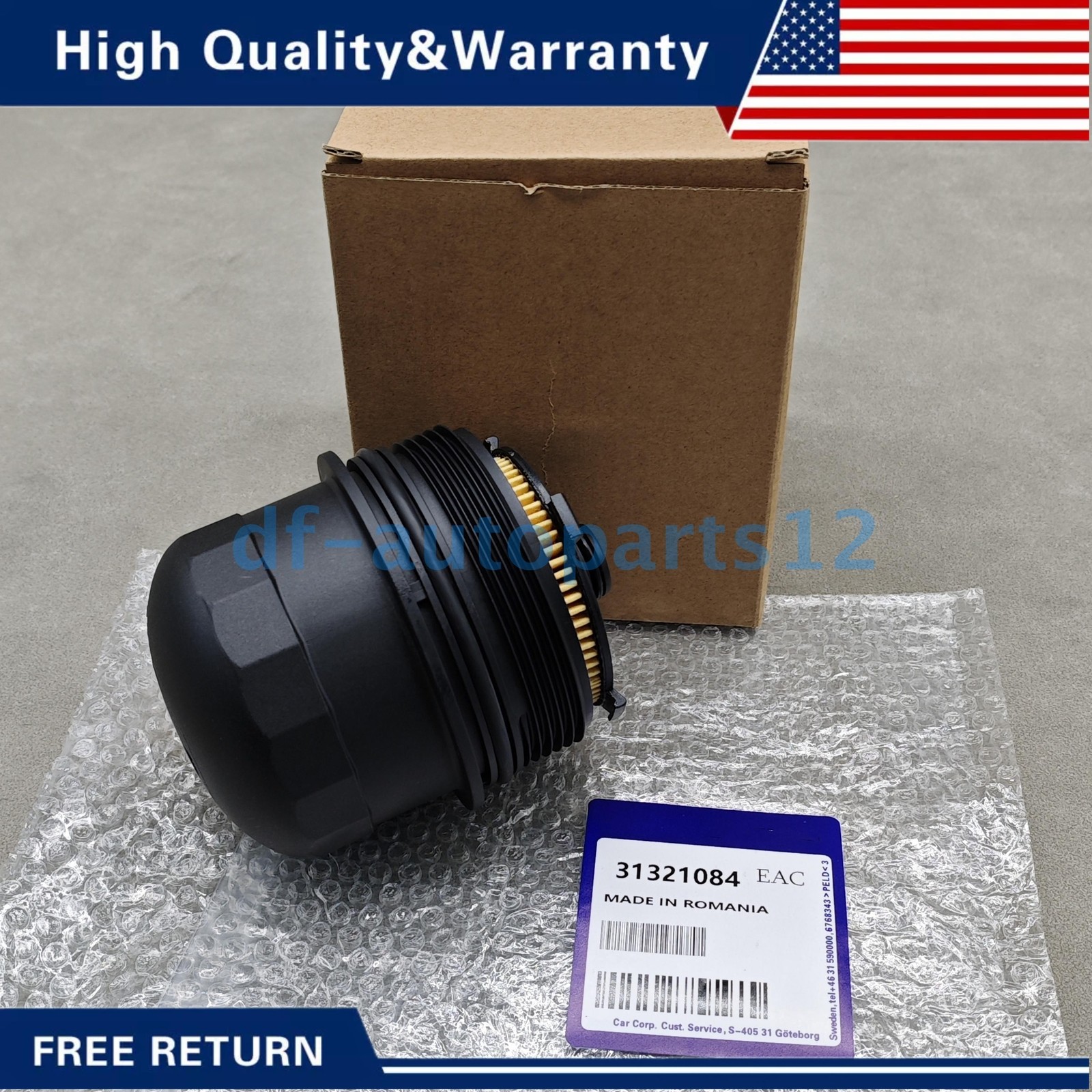 Filter Housing Cover Cap For Volvo S60 2018-2022 S90 Xc40 Xc60