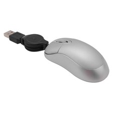 USB Wired Mouse Retractable Cable Tiny Small Mouse 1600 DPI Optical7401