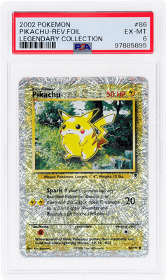 2002 Pokemon Legendary Collection Pikachu Reverse Holo #86 PSA 6