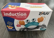Electric Induction Cute Crab Crawling Toy With Lights And Sounds Brand New