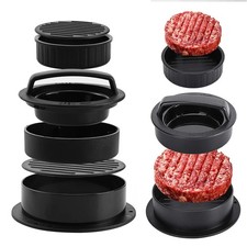 Non Stick Stuffed Burger Press 3 In 1 Hamburger Patty Mold Maker For Kitchen Use