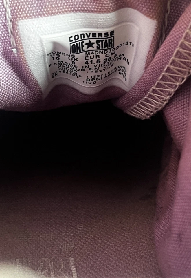 De colección Converse One Star Talla 10 W Periwinkle Púrpura Nirvana Golf Le Fluer Foto 3 de 4