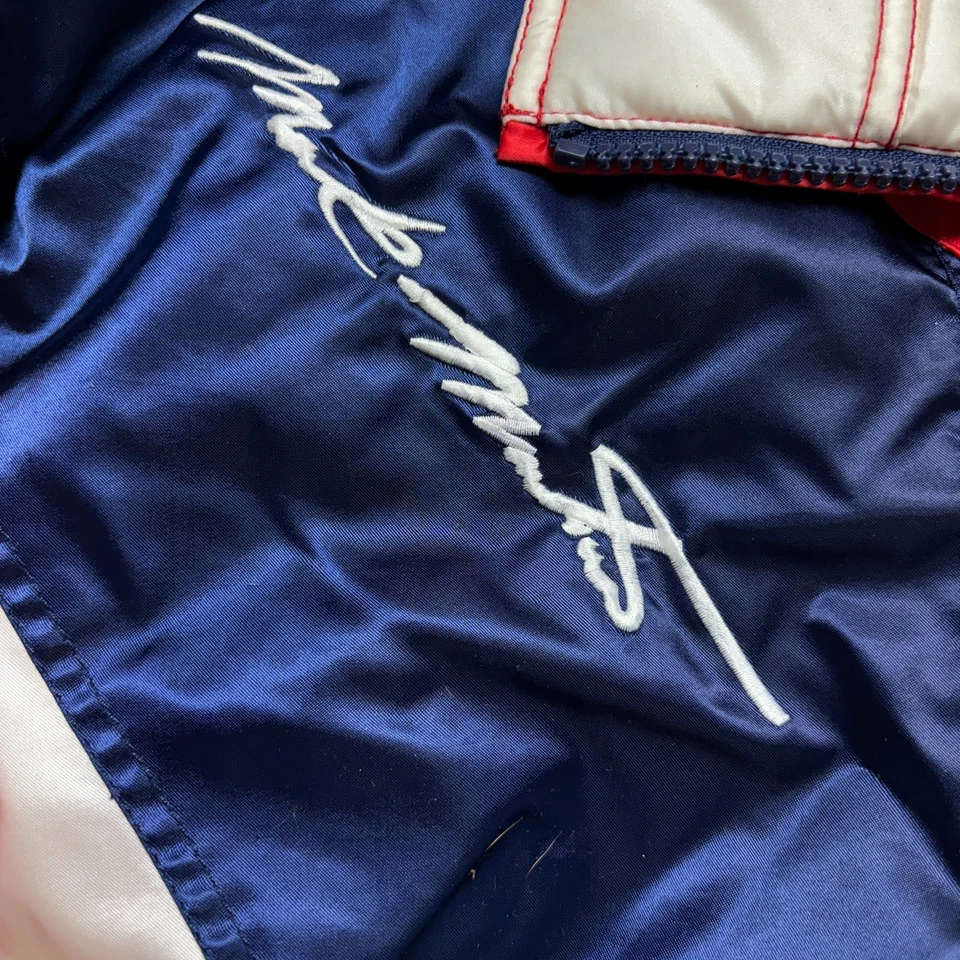 Vintage NASCAR Mark Martin #6 Racing Jacket Mens Large Blue Nylon Mock Neck 90s - Image 3 of 4