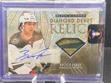 2024-25 UD Black Diamond Brock Faber Diamond Debut Relics Gold Patch Auto /49