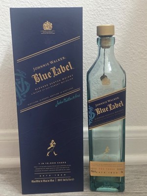 Johnnie Walker Blue Label Scotch Whiskey EMPTY 750ml Bottle With Box