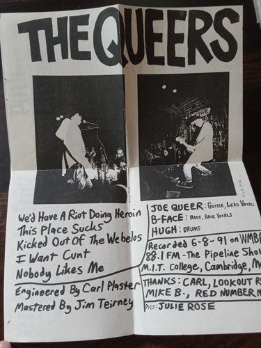 The Queers / Pink Lincolns 7"  Bikini Kill ( cover song )  Lookout! Records PUNK - Picture 2 of 6