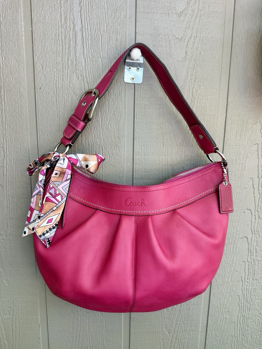 Coach Y2K SoHo Pleated Leather Hobo shoulder bag - Pink | eBay
