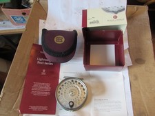 mint unused hardy alnwick zenith salmon fly fishing reel 3 + 3/8ths" boxed etc
