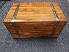 Vintage Cedar Blanket Chest with Brass Strapping — listing 3