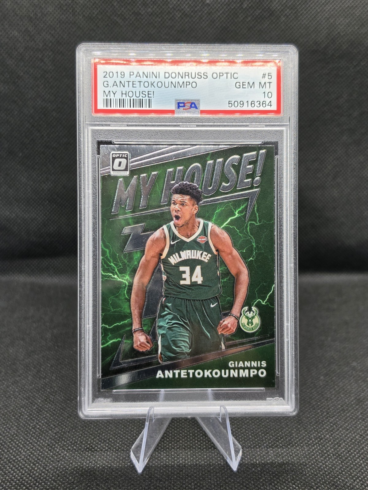 2019 Panini Donruss Optic Giannis Antetokounmpo My House! PSA 10