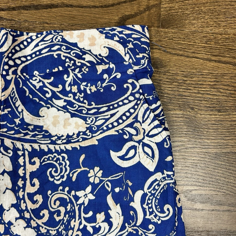 Pantalones Nicole Miller para mujer medianos azules cachemira anchos boho resort wear ligeros Foto 3 de 4