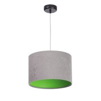 HäNgelampe Wohnzimmer Esstisch Grau GrüN Stoff Ø30Cm Jerry Pendelleuchte