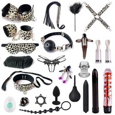 BDSM Restraints Kit for Couples Complete Bondage Set with Handcuffs, Bli
