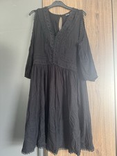 Bodyflirt Black Lace Embroided Smock Dress Size M 10/12 New
