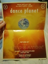 DANCE PLANET  RETURN DETONATOR RAVE FLYER  SANCTUARY  93