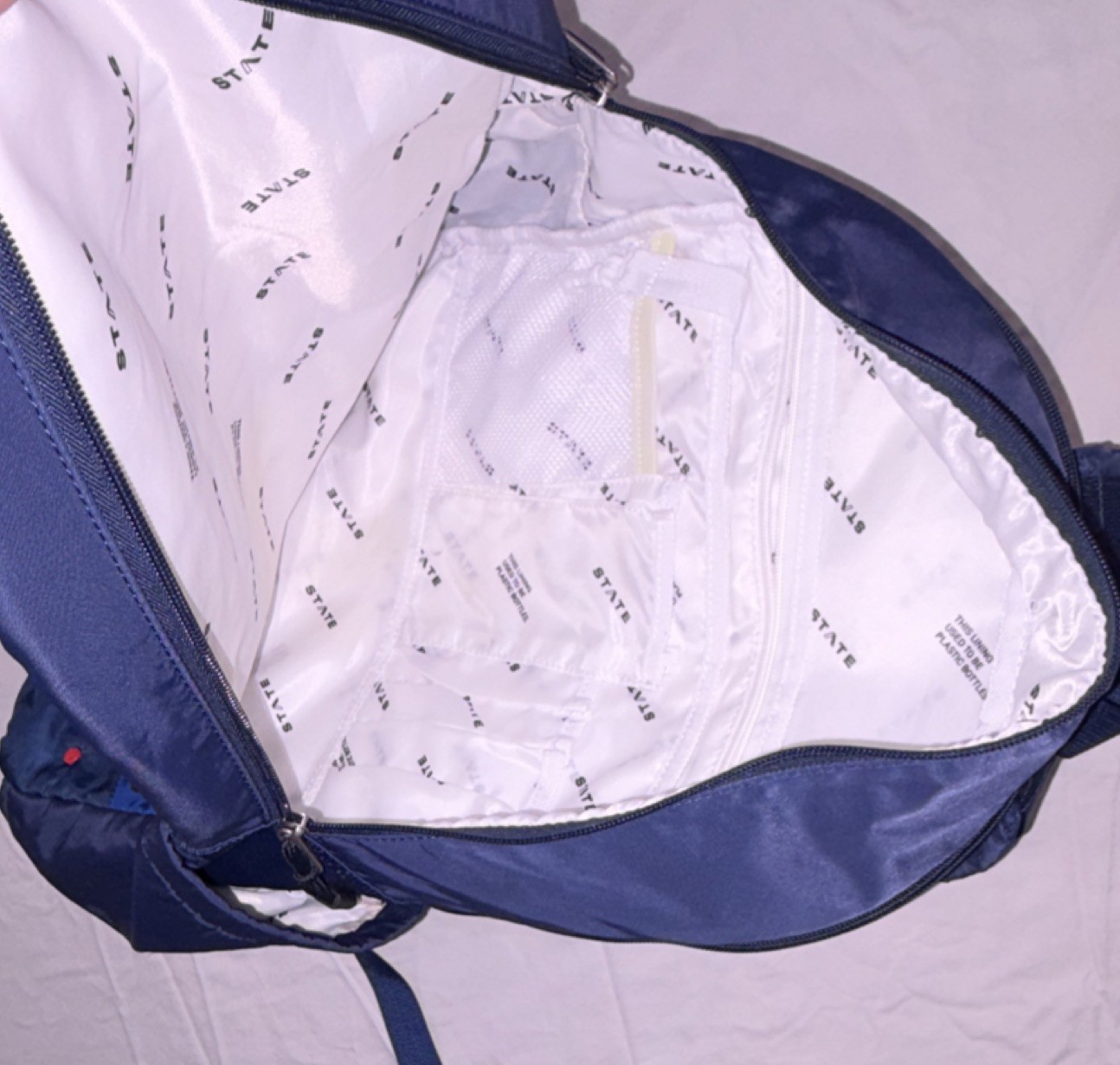 STATE Blue Chevron Backpack with Adjustable Strap… - image 4