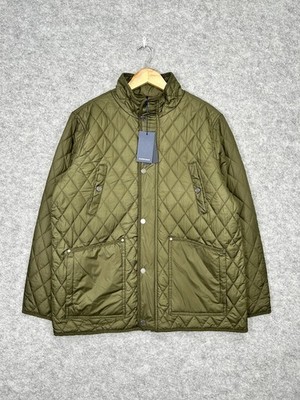 Quebramar Fleece Lined Quilted Jacket Men s XL Green BNWT RRP £160 C32