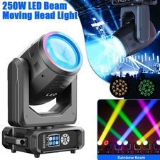 UKING 250W 18Prism LED Stage Lighting Gobo Moving Head Disco DMX Beam Lights