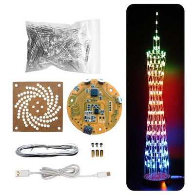 Led Canton Tower Model DIY Electronic Kit, Handmade Soldering Project Kit, 12...