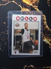 Topps 2008-09 NBA Rookie Derrick Rose Chicago Bulls Basketball Card #196. rookie card picture