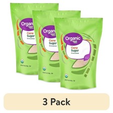 Organic Granulated Cane Sugar 3 Pack 4 lbs Pure Natural Unrefined Sweetener