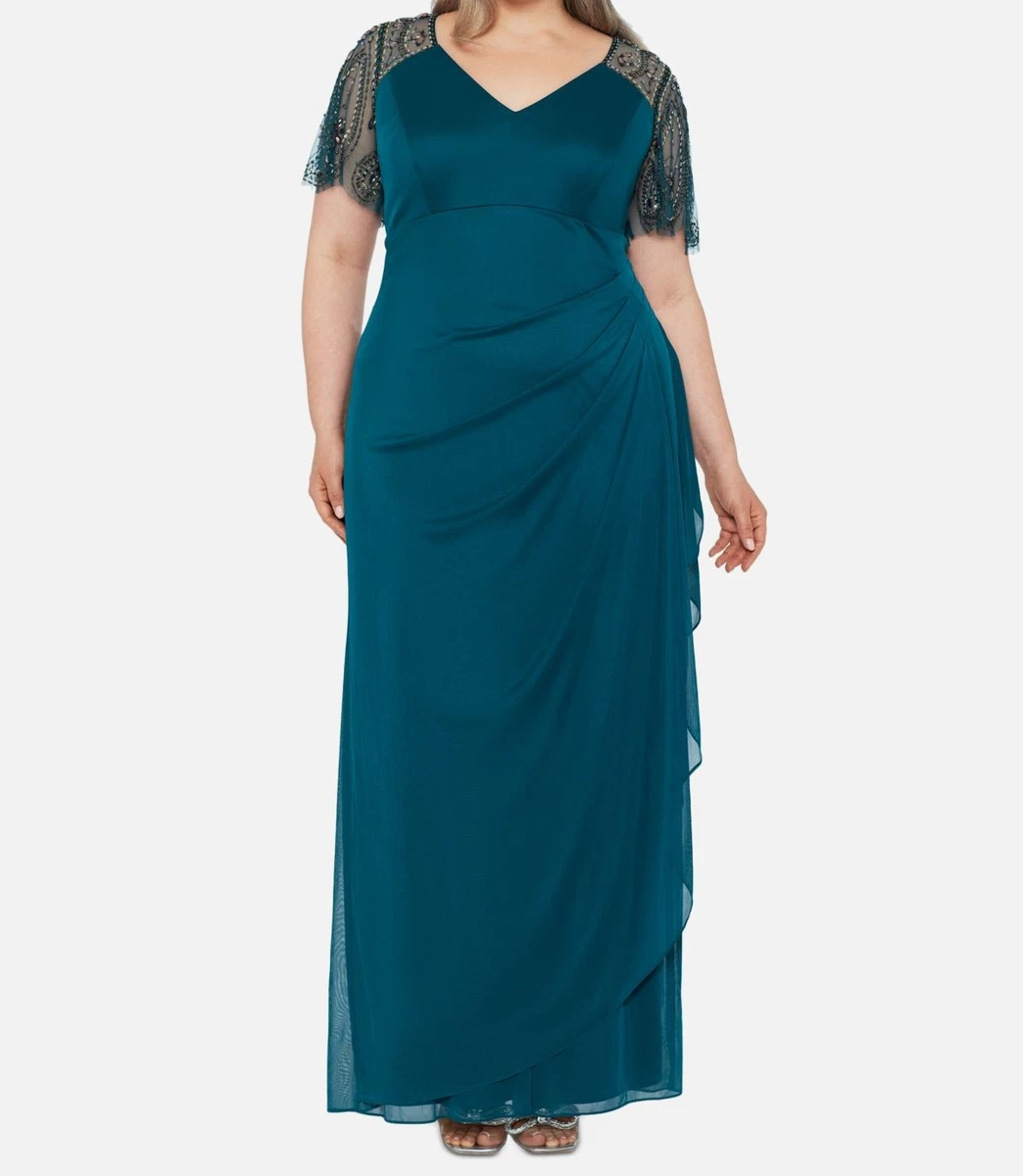 chinese dress ladies Amazon.com: Xscape Women's Short Sleeve Beaded Illusion Neckline Ruched Gown,  Navy, 6 : Clothing, Shoes & Jewelry main image 0