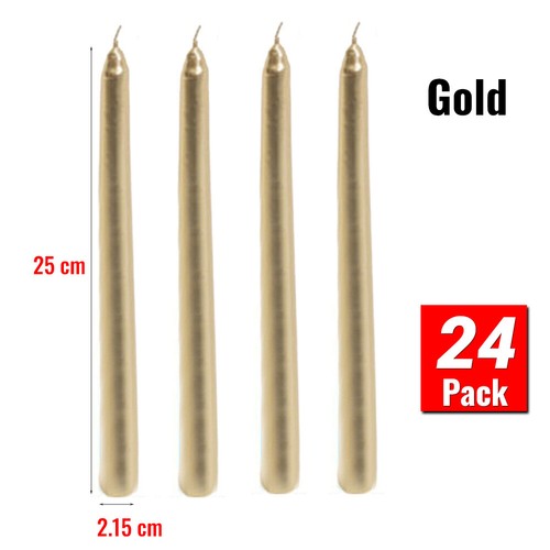 6/32 Pack Tapered Dinner Candles Colour Unscented Taper Wedding Candle 25 cm - Picture 16 of 28