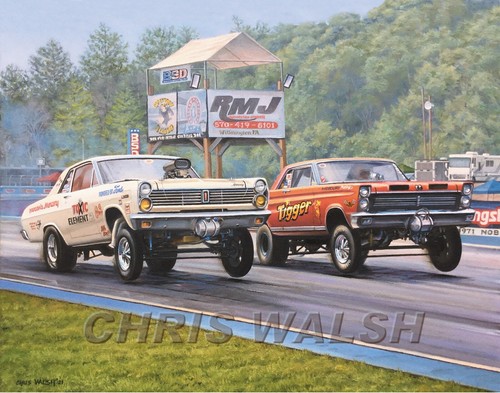 Drag Racing action prints..Toxic Element vs Tigger, Mercury Gassers - 第 1/3 張圖片