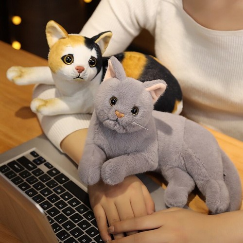 Simulation Pillow Cat Plush Toys Realistic Animal Pet Doll Children Home Decor - Bild 15 von 48