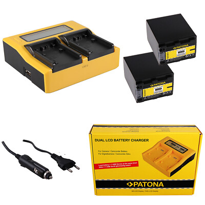 Batteria Patona NP-FV70 + Caricabatteria Da Casa/Auto Per Sony DCR-SX31E DCR-SX33E