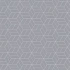 SALE Lizzy London Grey Silver Hexagon Geometric 3D Effect Cube Wallpaper 36920-4