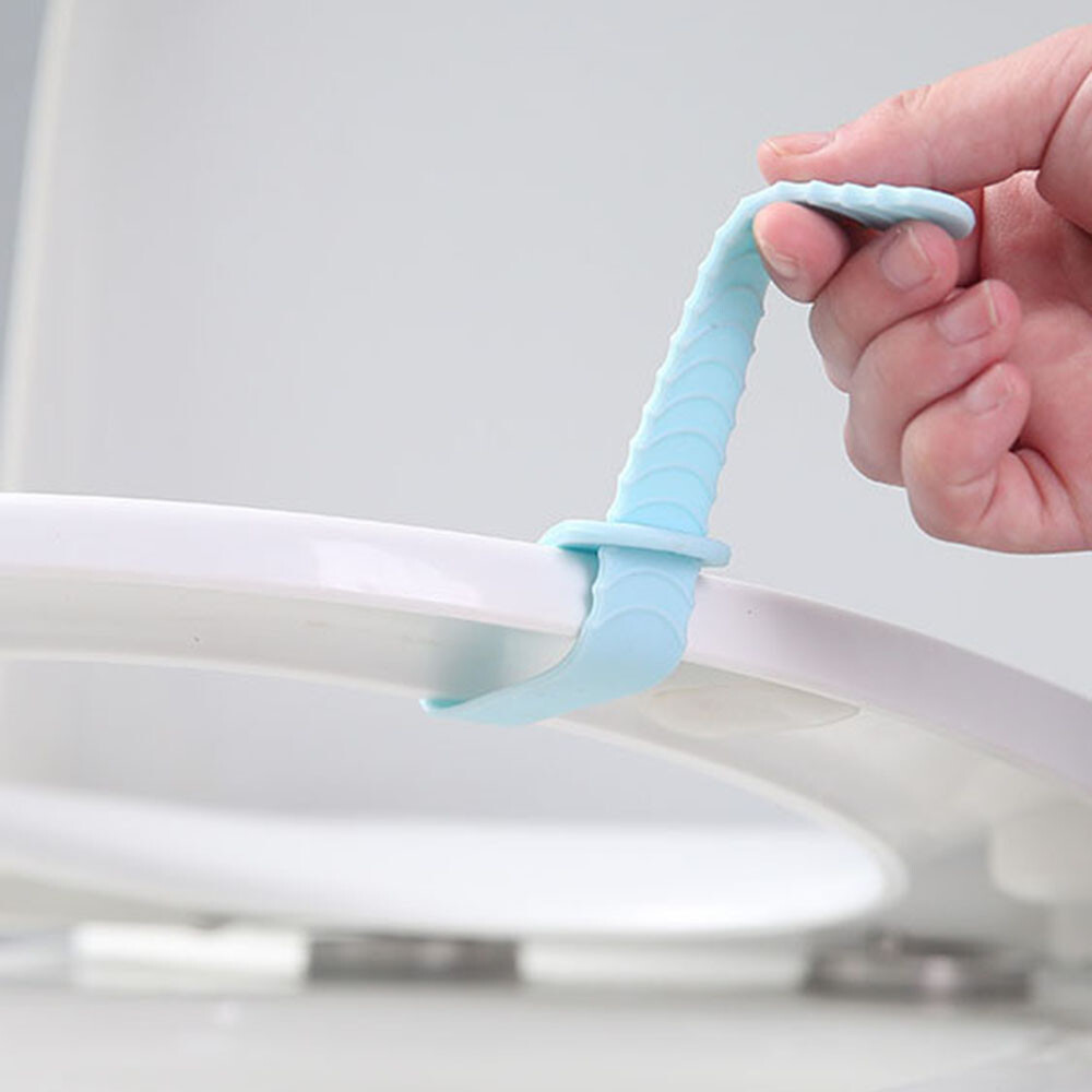 Toilet Cover Lifter Handle – 6-Pack Self-Adhesive Hygiene Pull, Green & Red, Avoid Touching Seat, For Bathroom & Cabinets