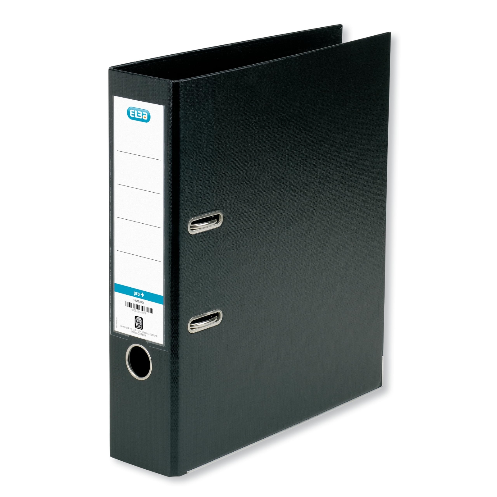 Elba A4 70 mm Plastic Lever Arch File, Black, 100202169 Single Black